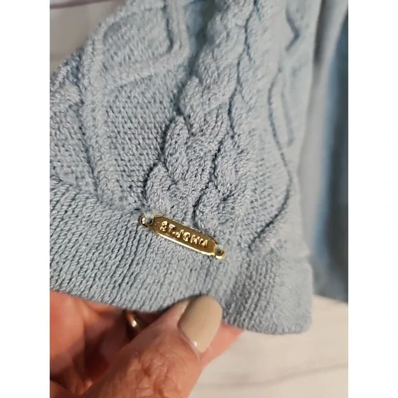 St. John 2 Piece Set Pants And Jacket Women Blue Color Full Zip Wide Leg Size S - Picture 4 of 13